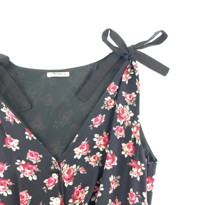 楽天市場】美品 MIUMIU ミュウミュウ 花柄 ラインストーン サイズ36  