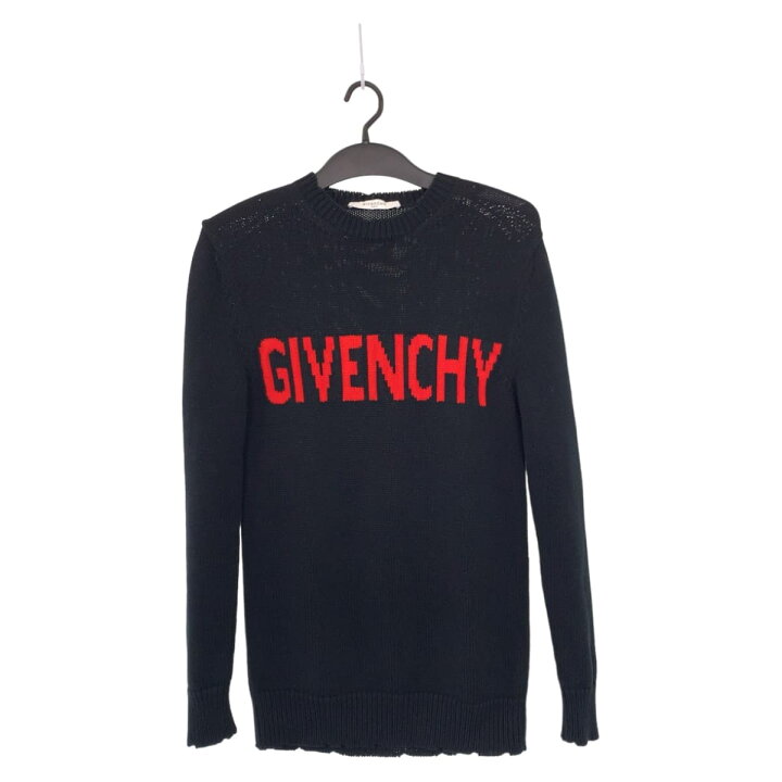 楽天市場】美品 Givenchy ジバンシー ロゴ サイズS ブラック 黒 ニット 