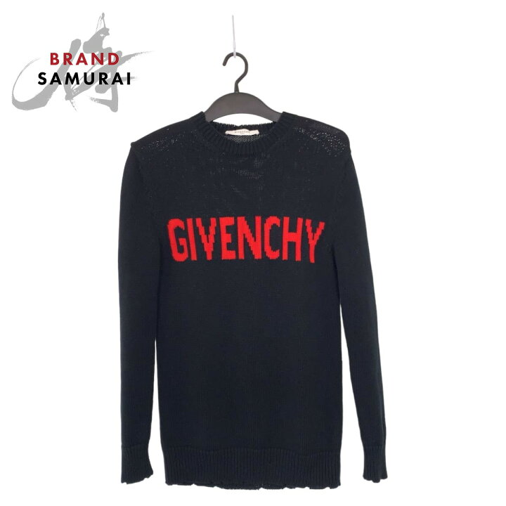 楽天市場】美品 Givenchy ジバンシー ロゴ サイズS ブラック 黒 ニット 