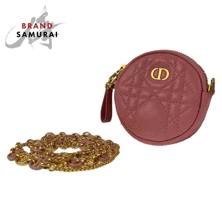 楽天市場】美品 Dior ディオール カナージュ カロ ミニラウンド ピンク 