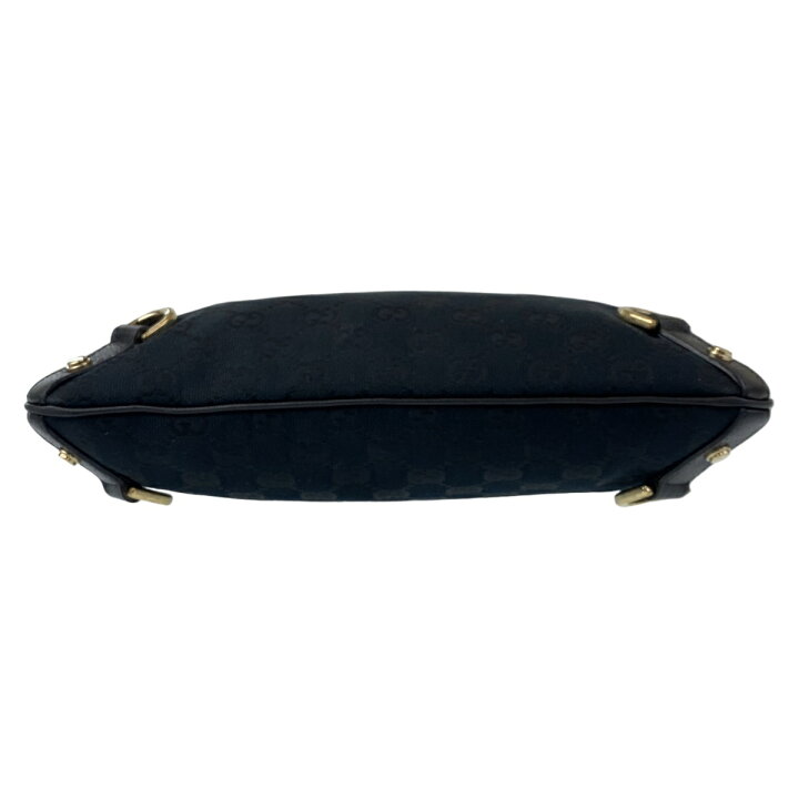 GUCCI グッチ アビー ブラック 黒 ゴールド金具 GGキャンバス/レザー 