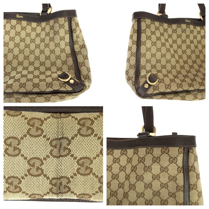 楽天市場】GUCCI グッチ アビー ベージュ ブラウン ゴールド金具 GG  