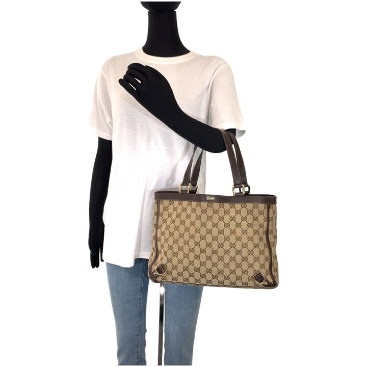 楽天市場】GUCCI グッチ アビー ベージュ ブラウン ゴールド金具 GG  