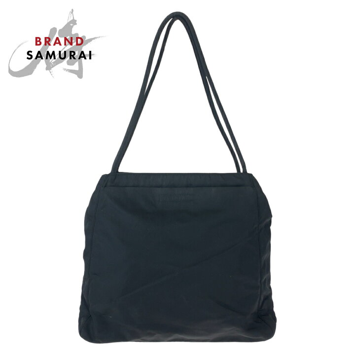 楽天市場】美品 PRADA プラダ テスート 三角ロゴプレート ブラック 黒 
