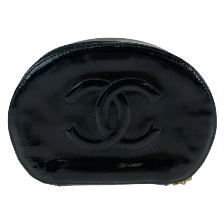 楽天市場】美品 CHANEL シャネル ココマーク 鏡付き ブラック 黒 