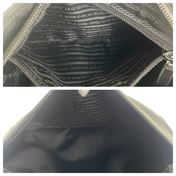 楽天市場】美品 PRADA プラダ テスート 三角ロゴプレート ブラック  