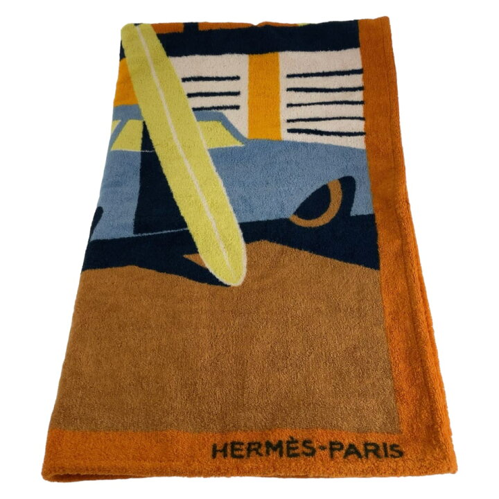楽天市場】美品 HERMES エルメス アプレ ラ ヴァーグ ビーチタオル 