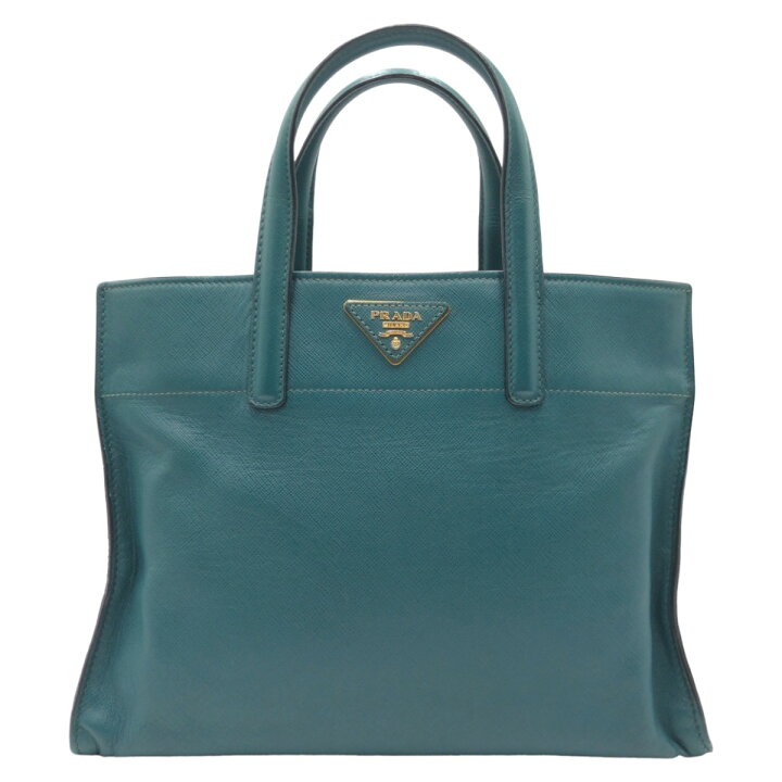 楽天市場】PRADA プラダ サフィアーノ グリーン ゴールド金具 レザー 