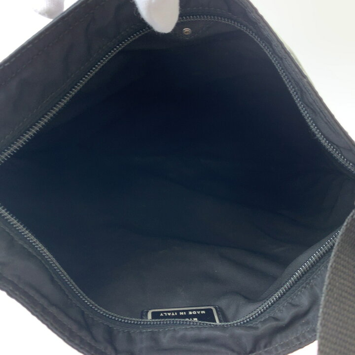 楽天市場】美品 PRADA プラダ テスート 三角ロゴプレート ブラック  