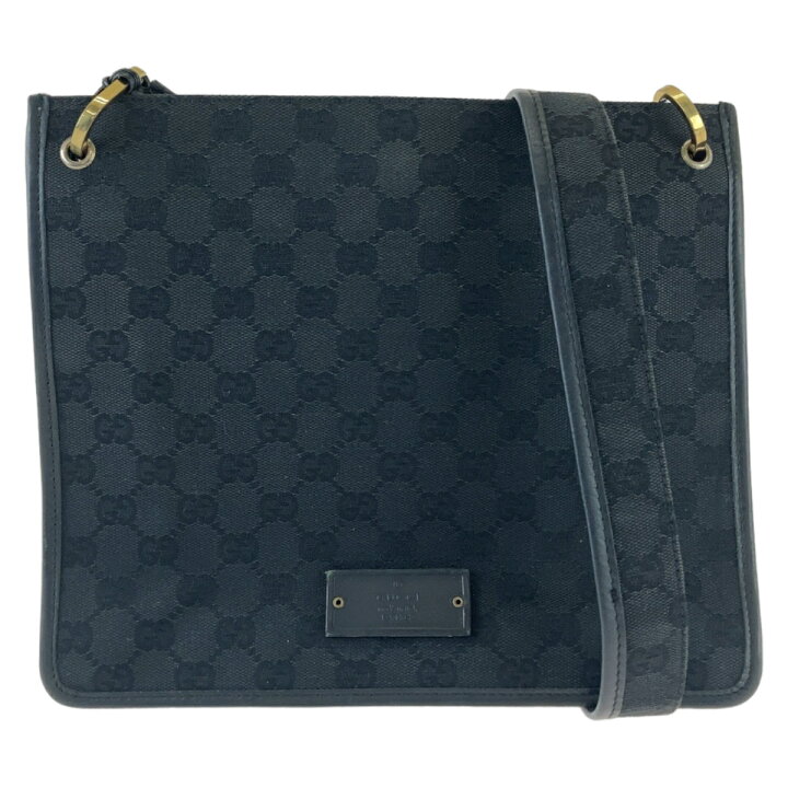 楽天市場】美品 GUCCI グッチ ブラック ゴールド金具 GGキャンバス  