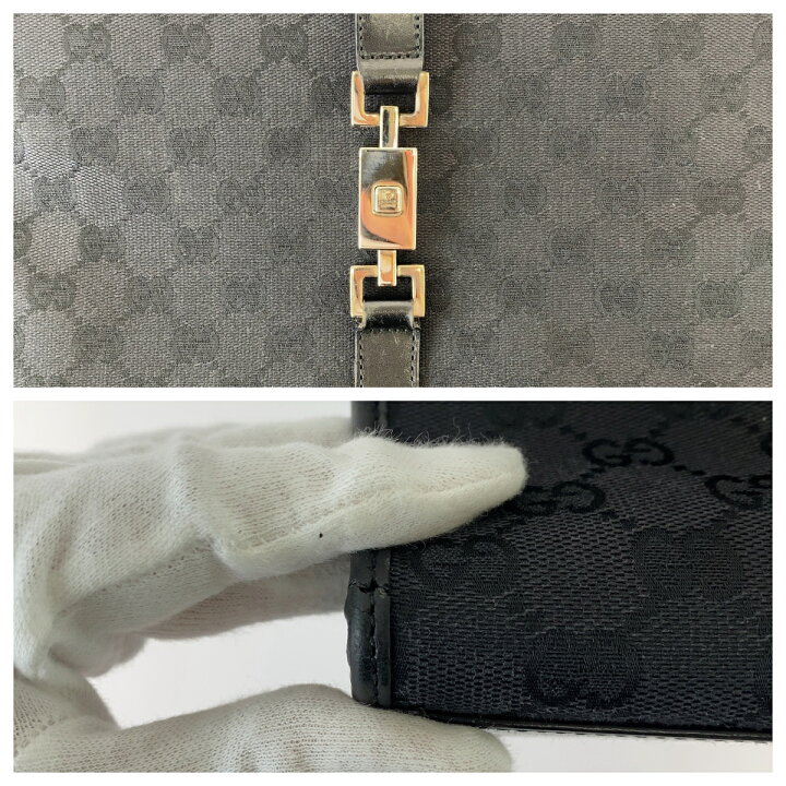 楽天市場】美品 GUCCI グッチ ジャッキー ブラック 黒 シルバー金具 GG 