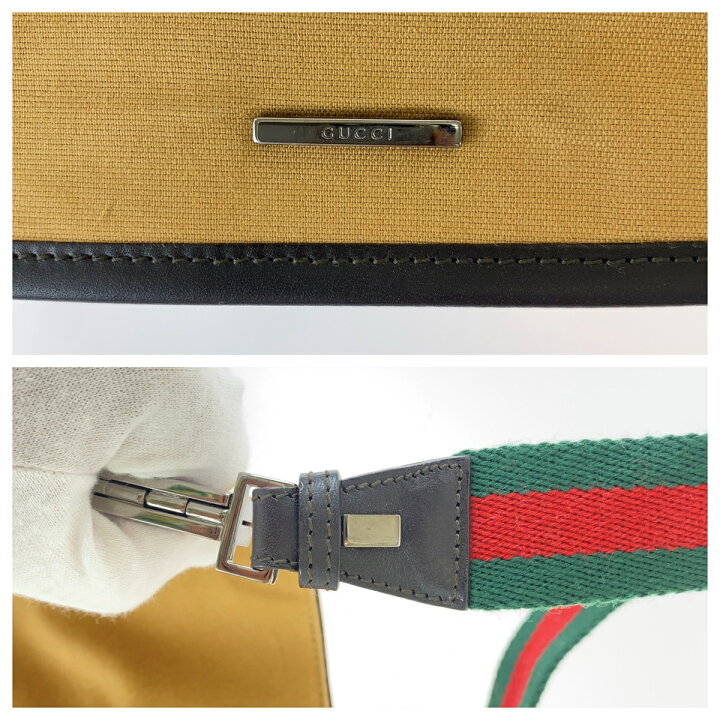 楽天市場】美品 GUCCI グッチ シェリーライン ベージュ シルバー金具  
