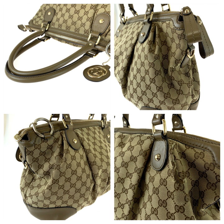 楽天市場】GUCCI グッチ スーキー ブラウン ゴールド金具 GGキャンバス  