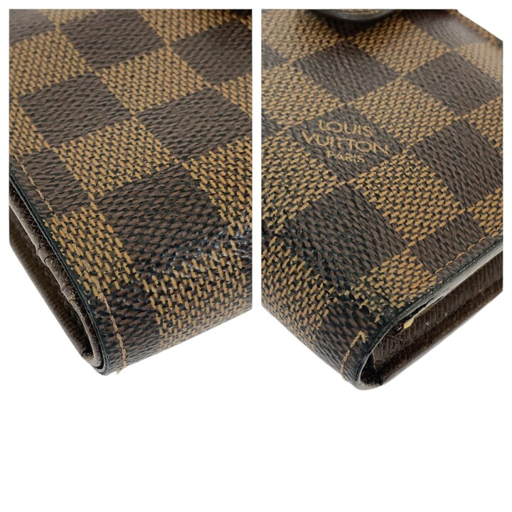 楽天市場】LOUIS VUITTON ルイヴィトン ダミエ エベヌ ポルトフォイユ  