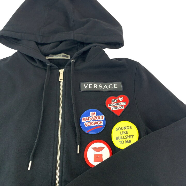 楽天市場】美品 VERSACE ヴェルサーチ マルチカラーパッチ パーカー 