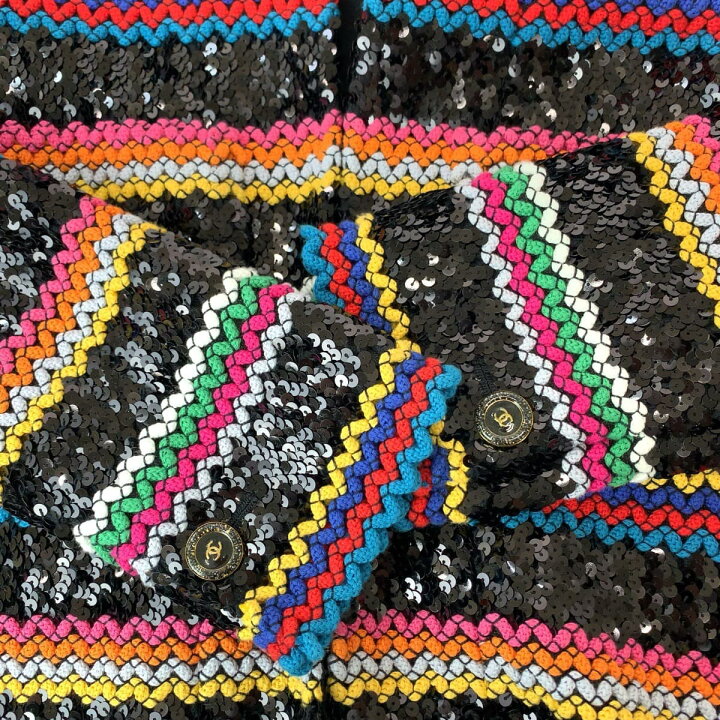 楽天市場】超美品 CHANEL シャネル コレクションライン スパンコール  