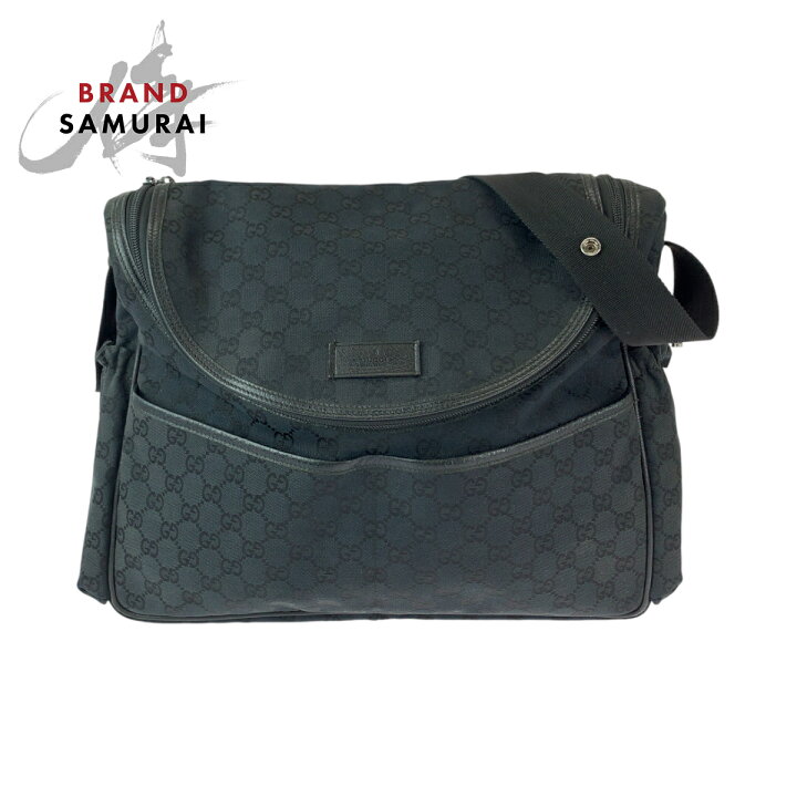 楽天市場】美品 GUCCI グッチ ブラック 黒 シルバー金具 GGキャンバス  