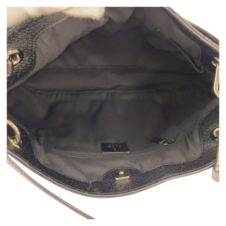 楽天市場】美品 GUCCI グッチ ブラック 黒 シルバー金具 GGキャンバス  
