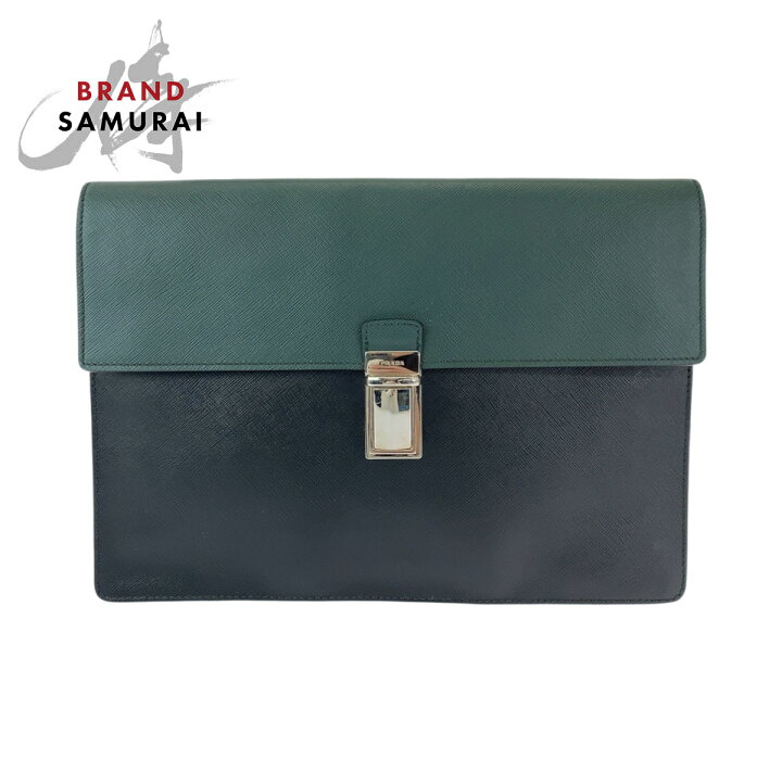 楽天市場】美品 PRADA プラダ サフィアーノ 三角ロゴプレート バイ 