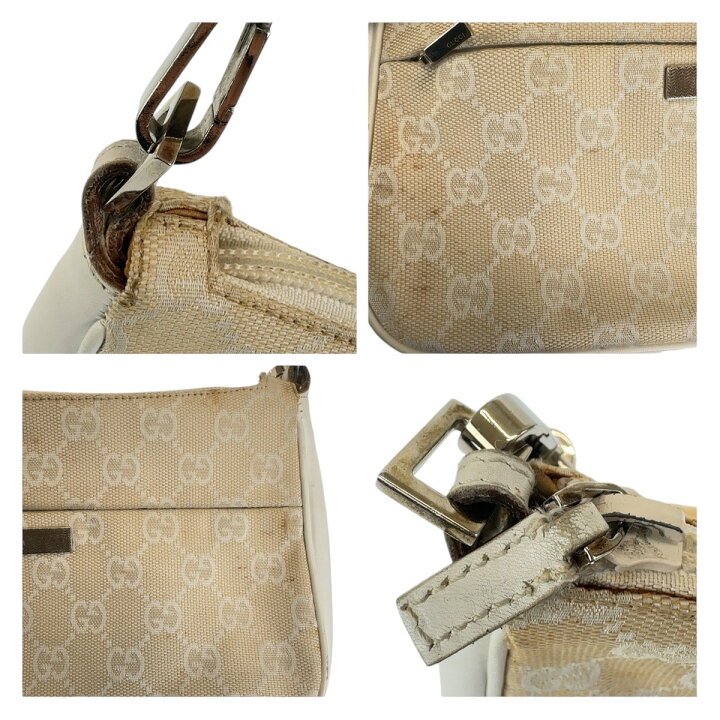 楽天市場】GUCCI グッチ バンブー ホワイト ベージュ シルバー金具 GG 