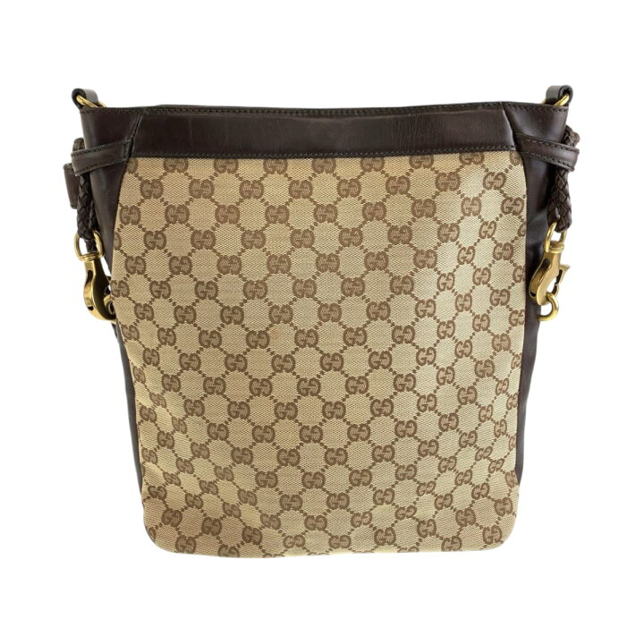 楽天市場】美品 GUCCI グッチ ブラウン ゴールド金具 GGキャンバス