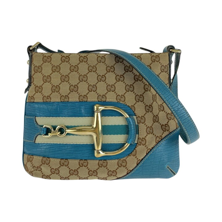 楽天市場】GUCCI グッチ シェリーライン ホースビット ライトブルー 