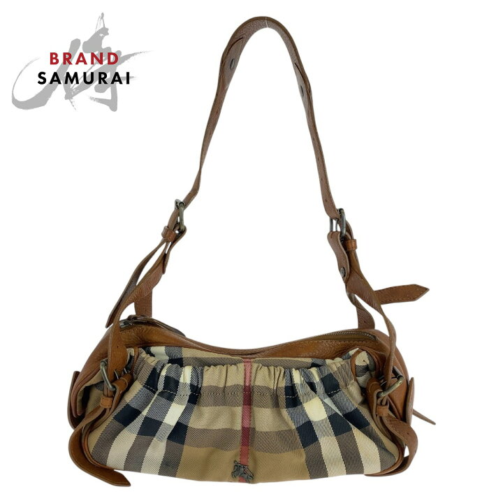 楽天市場】美品 BURBERRY バーバリー プローサム チェック柄 ブラウン 