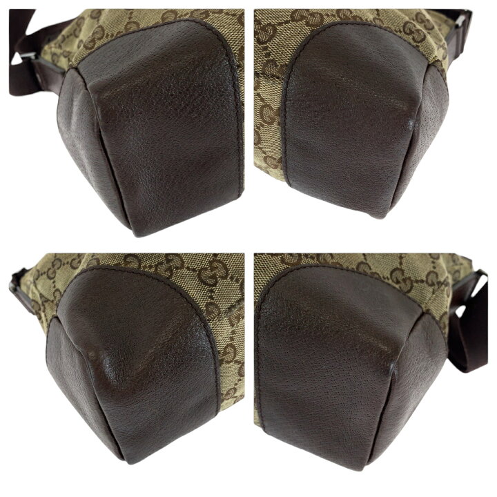 楽天市場】GUCCI グッチ ブラウン ベージュ シルバー金具 GGキャンバス  