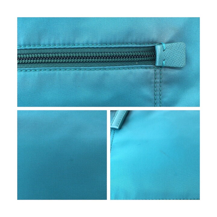 楽天市場】美品 PRADA プラダ テスート 三角ロゴプレート ライトブルー  