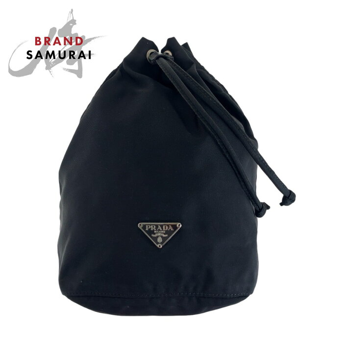 楽天市場】美品 PRADA プラダ テスート 三角ロゴプレート ブラック 黒  