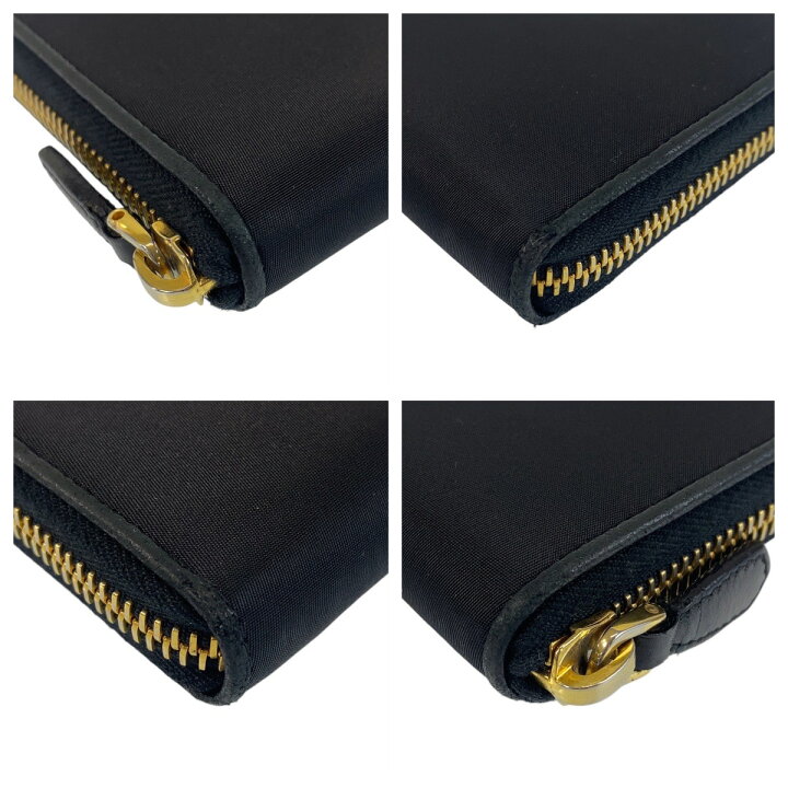 楽天市場】美品 PRADA プラダ リボン ブラック 黒 ゴールド金具