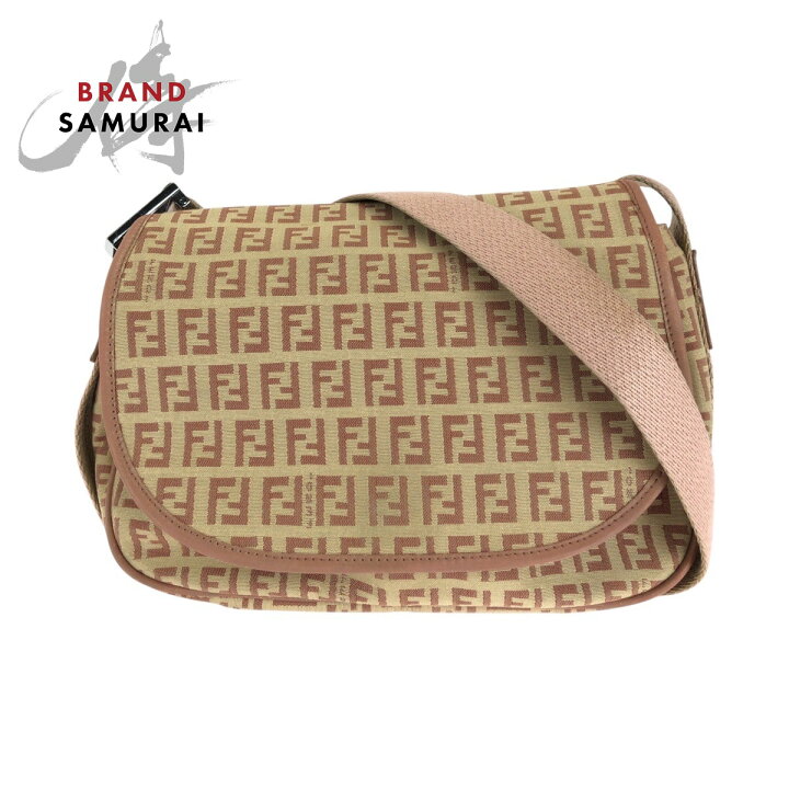 楽天市場】美品 FENDI フェンディ ズッキーノ ベージュ ピンク 