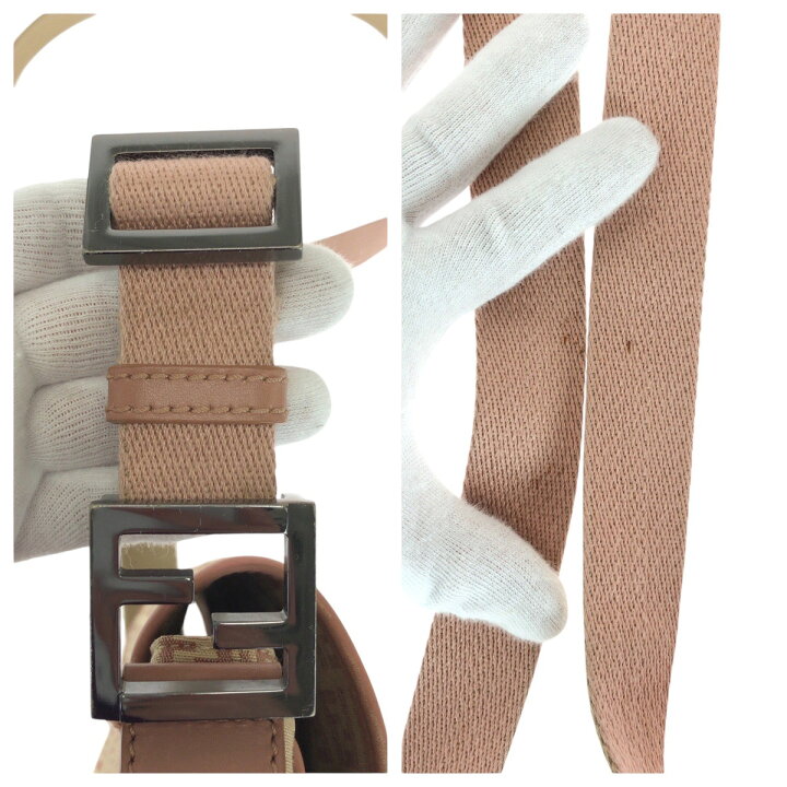 楽天市場】美品 FENDI フェンディ ズッキーノ ベージュ ピンク 