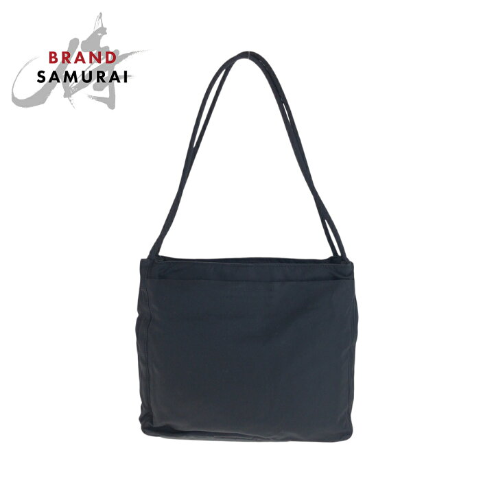 楽天市場】美品 PRADA プラダ テスート 三角ロゴプレート ブラック 黒  