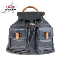 楽天市場】gucci バンブー バックパック リュック レザー 黒の通販 