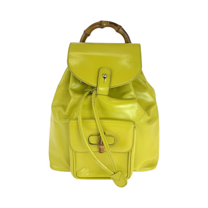 楽天市場】美品 GUCCI グッチ ヴィンテージ バンブー イエロー 