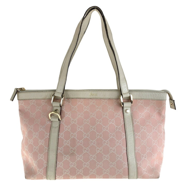 楽天市場】GUCCI グッチ ピンク ホワイト ゴールド金具 GGキャンバス 
