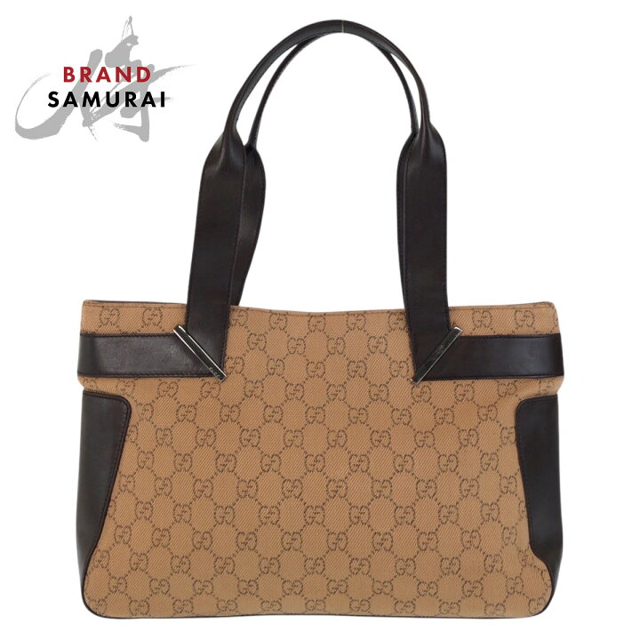 楽天市場】美品 GUCCI グッチ ベージュ ブラウン GGキャンバス /レザー  