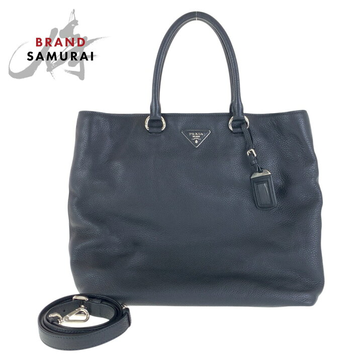 楽天市場】美品 PRADA プラダ ヴィッテロ ダイノ 三角ロゴプレート 