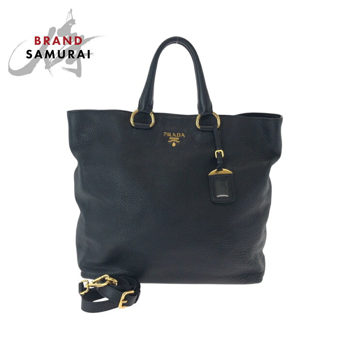 楽天市場】美品 PRADA プラダ ヴィッテロダイノ ロゴ ブラック 