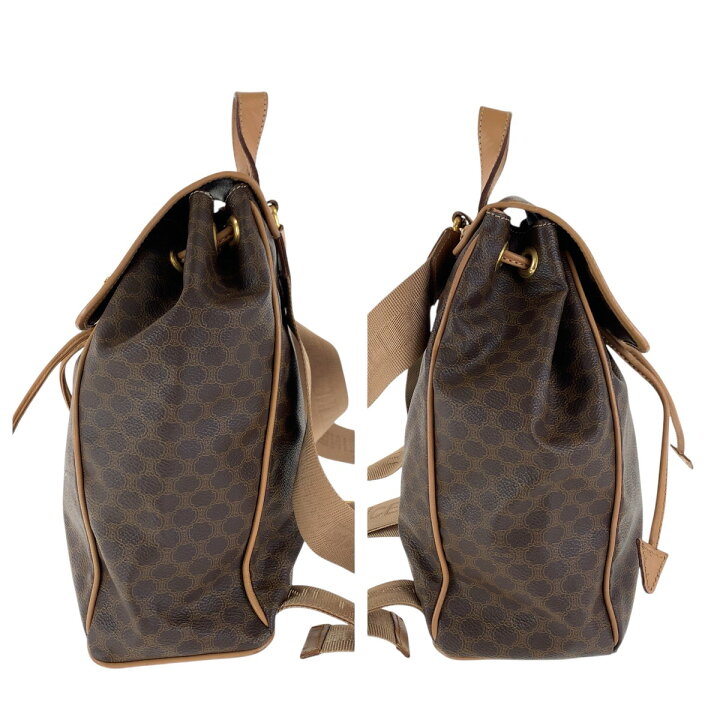 美品 CELINE セリーヌ ヴィンテージ マカダム ブラウン ゴールド金具 