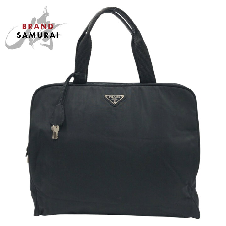 楽天市場】美品 PRADA プラダ テスート 三角ロゴ ブラック 黒 ナイロン 