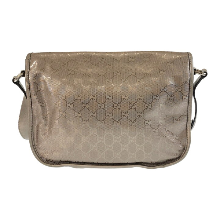 楽天市場】美品 GUCCI グッチ GGインプリメ メタリックブラウン 