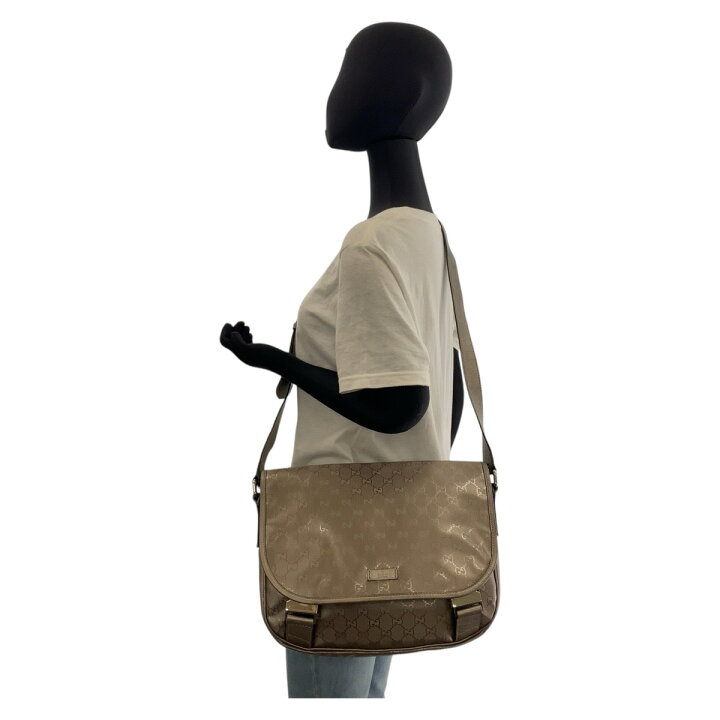楽天市場】美品 GUCCI グッチ GGインプリメ メタリックブラウン 