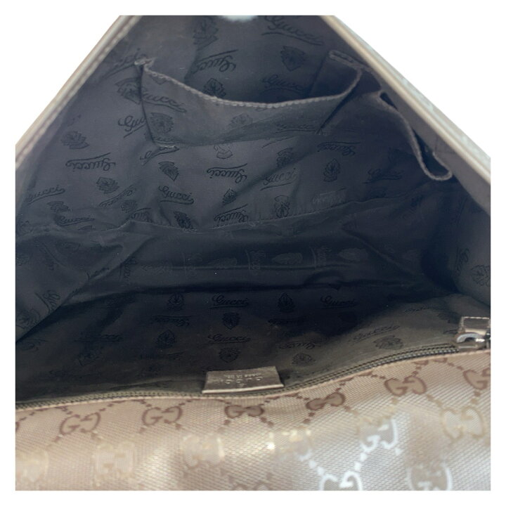 楽天市場】美品 GUCCI グッチ GGインプリメ メタリックブラウン 