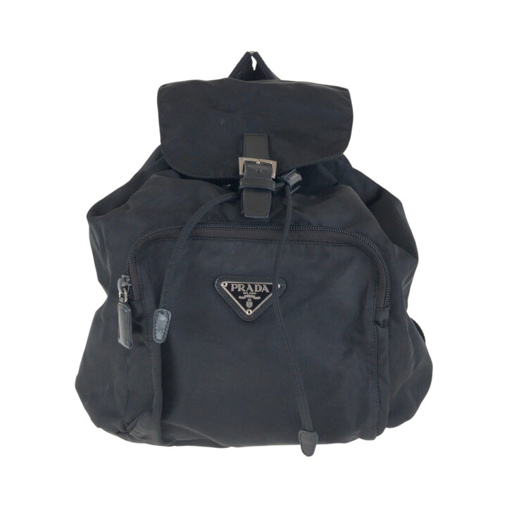 楽天市場】美品 PRADA プラダ テスート 三角ロゴプレート ブラック 黒 