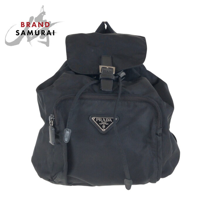 楽天市場】美品 PRADA プラダ テスート 三角ロゴプレート ブラック 黒 
