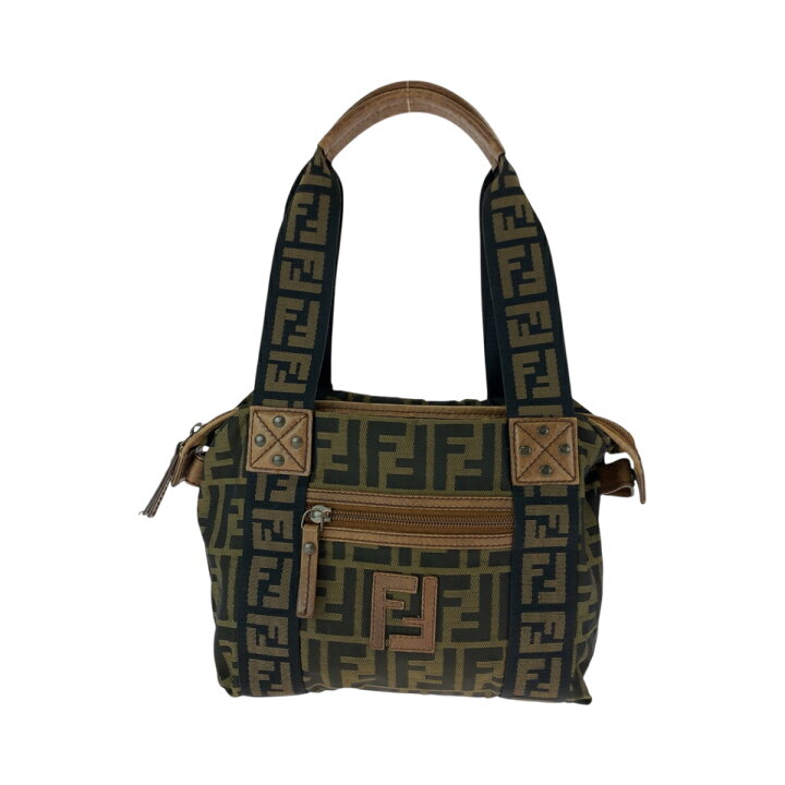 楽天市場】美品 FENDI フェンディ ズッカ ブラウン ゴールド金具