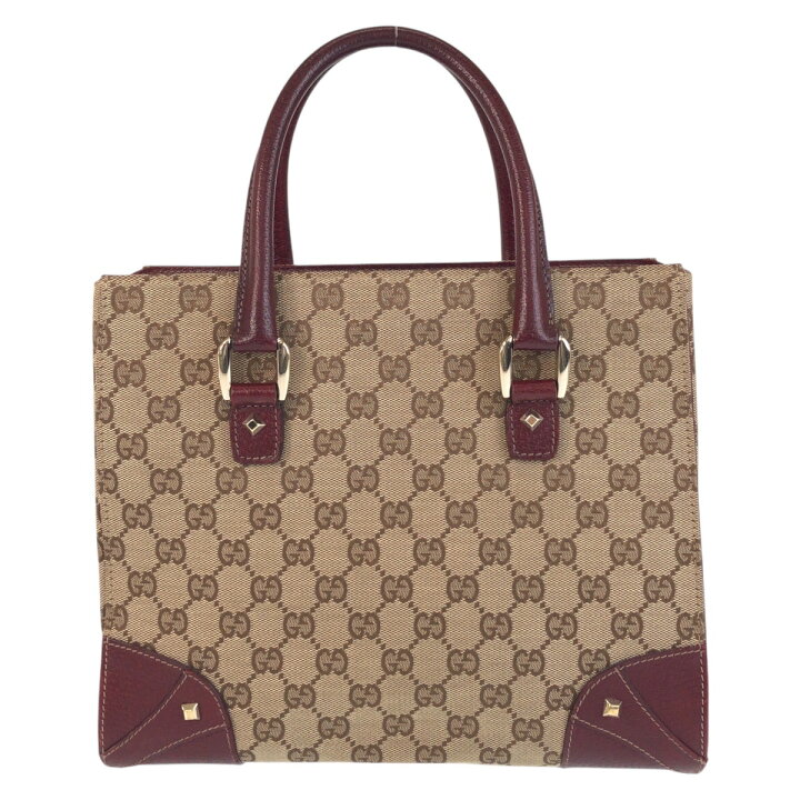 楽天市場】美品 GUCCI グッチ ベージュ ボルドー ゴールド金具 GG 