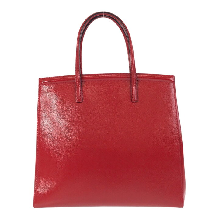 楽天市場】美品 PRADA プラダ サフィアーノ レッド ゴールド金具 